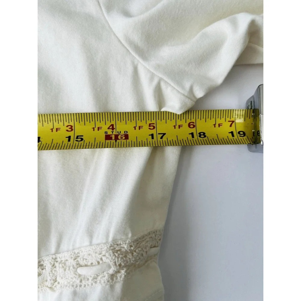NWT Free People Scarlett Smocked Boho Crop Top Clean Ivory Romantic Babydoll
